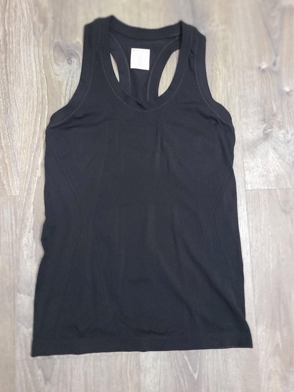 Athleta Black Chi Racerback Tank Top Athletic Workout Tank - Size Small
